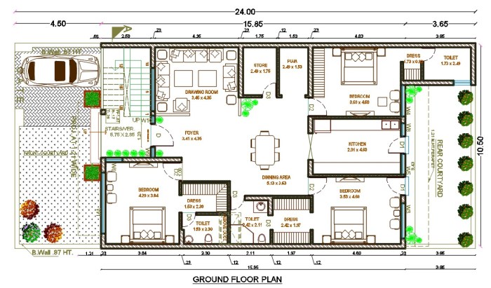 Desain rumah type 100 satu lantai