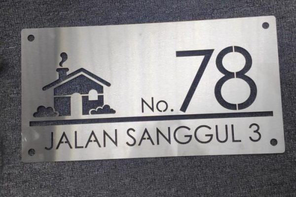 Desain stiker nomor rumah