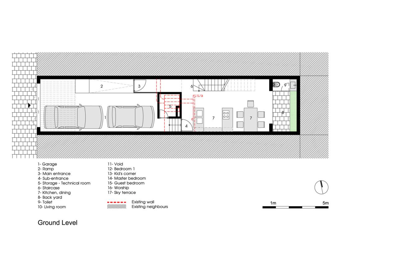 Desain rumah ukuran 5x20