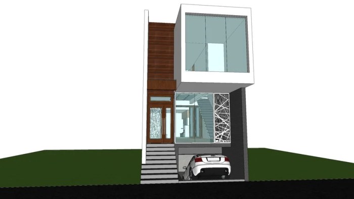 Desain rumah ukuran 5x20