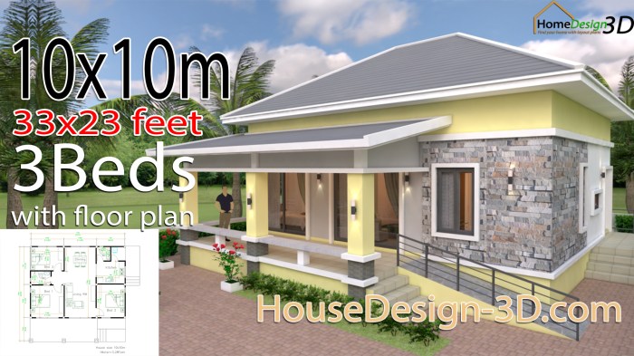 Desain rumah ukuran 10x18