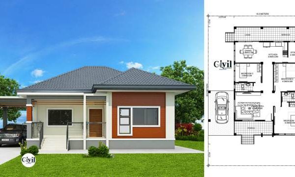 Desain rumah minimalis satu lantai 3 kamar