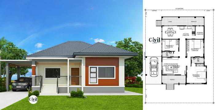 Desain rumah minimalis satu lantai 3 kamar