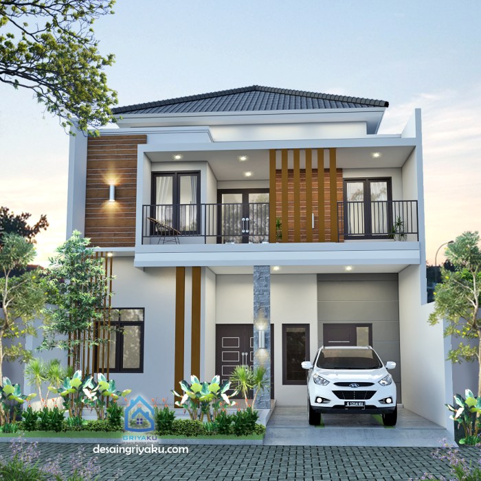 Desain rumah muka 9 meter